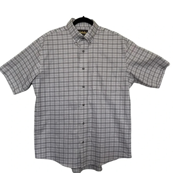 Cabela’s Mens Short Sleeve Button Down Plaid Shirt Size Large - Picture 3 of 7